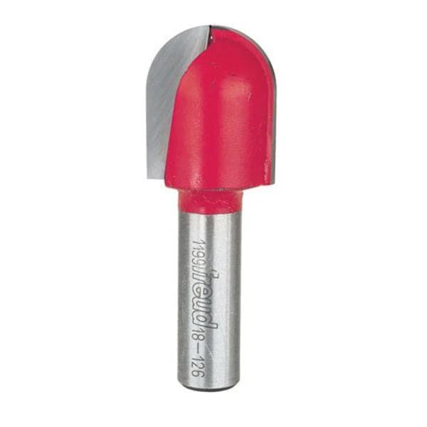 Round Nose Router Bit - 1/2" SH - Cutting Radius:1/2" - Diameter:1" - Cutting Length:1-1/4"